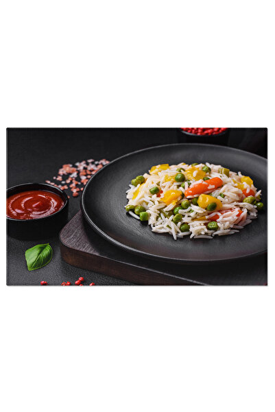 StoryGift Romania Tablou Canvas: Orez Cu Legume Si Patrunjel - Healthy, Green...