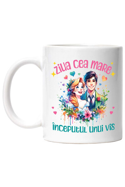 StoryGift Romania Cana Cu Portret Arat Curgatoare Ziua Nuntii Cuplu Mire Si M...