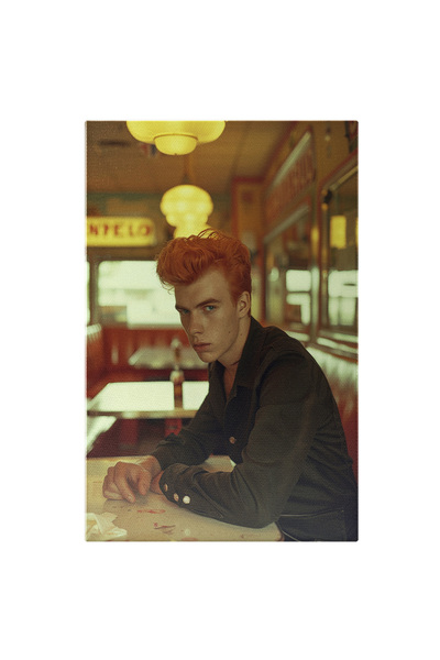 StoryGift Romania Tablou Canvas: Tanar Roscovan Cu Ochii Verzi Si Privirea Ci...