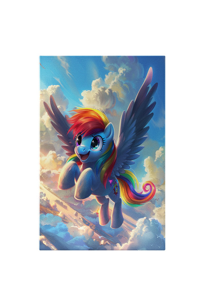 StoryGift Romania Tablou Canvas: Baby Ponei Cu Aripi Mari Si Coama In Culoril...