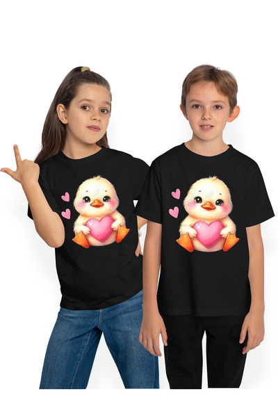 StoryGift Romania Tricou Copii cu o ratusca imbujorata, ilustratie, tine o in...