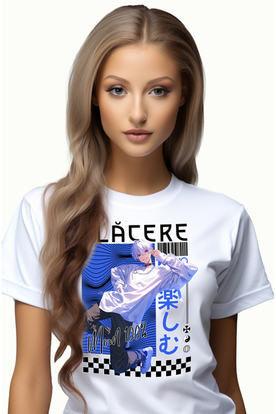 StoryGift Romania Tricou Femei Plăcere Mod 100% Fata Stil Anime Desene Animat...