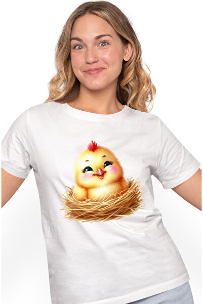 StoryGift Romania Tricou Femei Cu Un Pui De Gaina, Ilustratie, Vesel, Cuib, P...