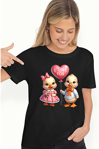 StoryGift Romania Tricou Femei Cu O Ratusca Si Un Ratoi, Ilustratie, Timidita...