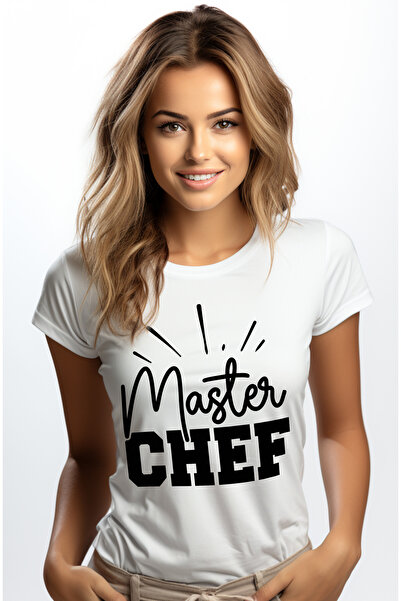 StoryGift Romania Tricou Femei Pentru Un Bucatar Sef - Gatit Pasiune Efort Cu Imprimeu Pe Fata, 1 Wht_l