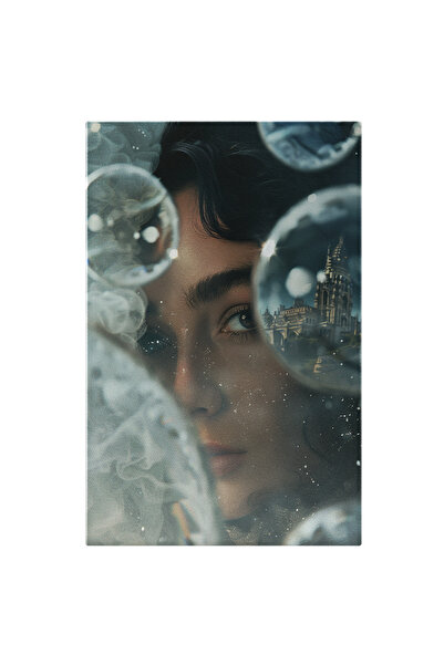 StoryGift Romania Tablou Canvas: Interpretarea Prin Ochiul Doamnei Visele Din Baloanele De Aer Portret Pictura Di