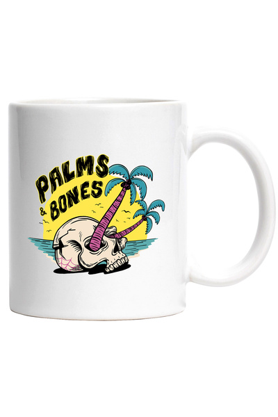 StoryGift Romania Cana Cu Mesaj In Engleza Palms & Bones, Craniu, Pasari, Oce...