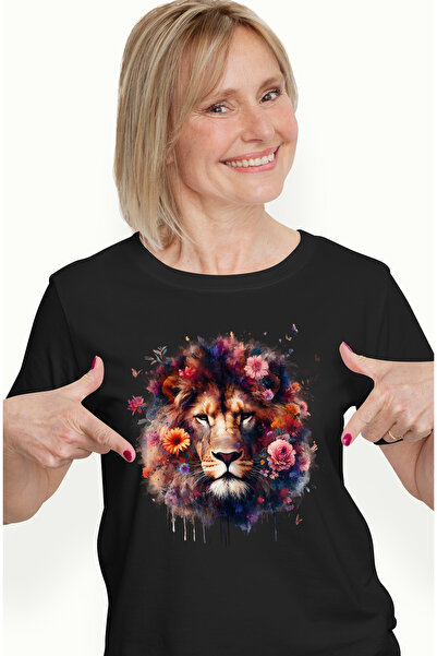 StoryGift Romania Tricou Femei Cu Un Leu Serios, Ilustratie, Regele Junglei, ...