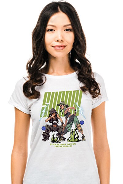 StoryGift Romania Tricou Femei Surori Cele Mai Bune Prietene Iubire Pura Cu I...