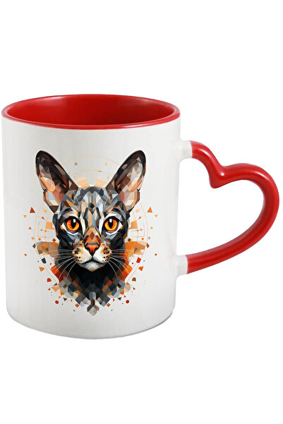 StoryGift Romania Cana Cu Pisica, Mosaic, Cerc, Geometric, Triunghi, Romb, Mu...