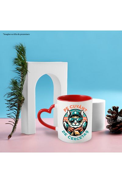 StoryGift Romania Mug cat on scout camping adventure saying, 330ml, Ceramic with Ini Handle, With, STG