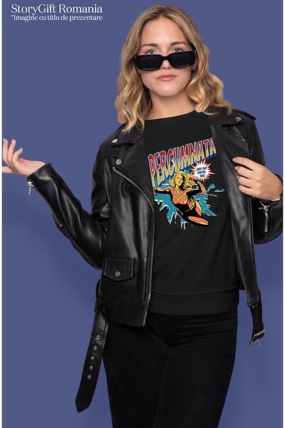 StoryGift Romania Tricou Femei Super Cumnata, Supererou Sunt Aici Pentru Tine, Cu Imprimeu Pe Fat Blk_l
