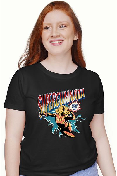 StoryGift Romania Tricou Femei Super Cumnata, Supererou Sunt Aici Pentru Tine, Cu Imprimeu Pe Fat Blk_l
