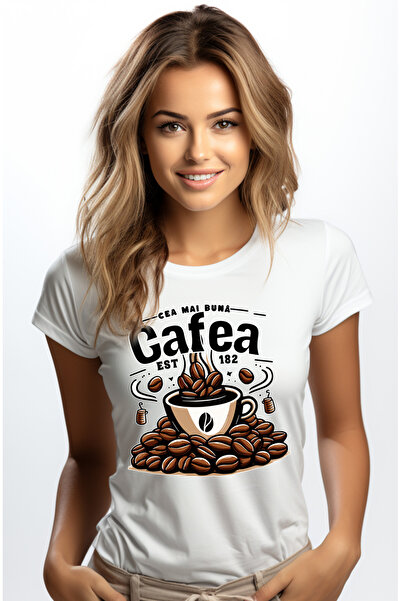 StoryGift Romania Tricou Femei Cea Mai Buna Cafea Ceasca De Placere Energie C...