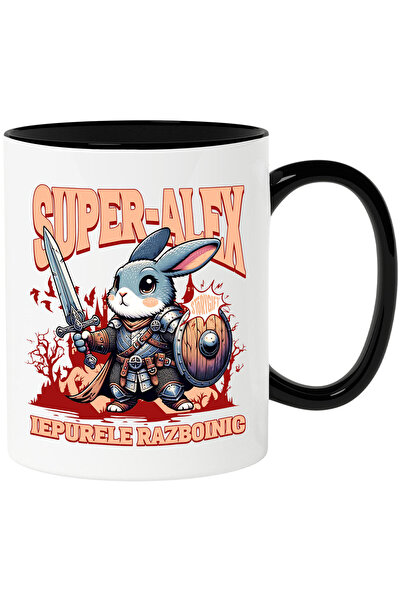 StoryGift Romania Cana Cu Iepure Cavaler Cu Armura De Ier Scut Si Sabie Text ...