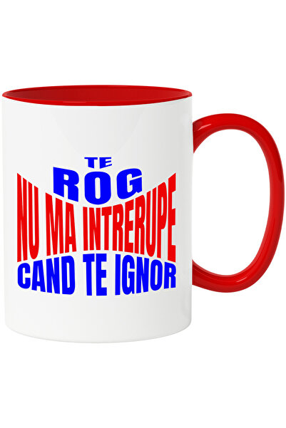 StoryGift Romania Cana Cu Design Abstract Iluzie Text Colorat Te Rog Nu Ma In...