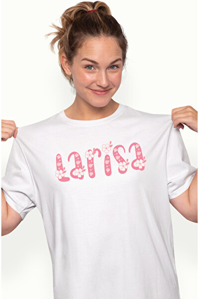 StoryGift Romania Tricou Femei Cu Numele Larisa, Flori, Colorat, Roz, Dragut,...