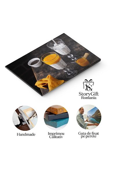 StoryGift Romania Tablou Canvas - Desert De Mango Vibrant: Fresh, Vegan, Diet, Pudding