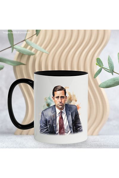 StoryGift Romania Mug With Michael Scott, The Office, Fictional Character, TV Series, Multicolor 330 ml, With