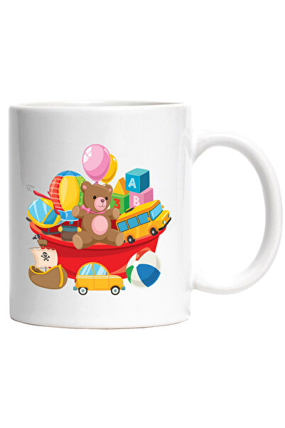 StoryGift Romania Cana Cu Jucarii, Bloane, Minge, Barca, Masina, Cuburi, Elic...