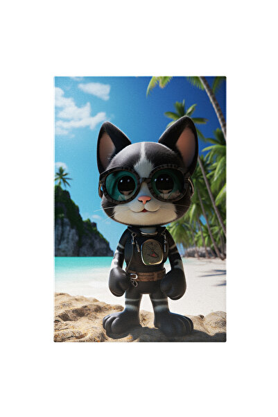 StoryGift Romania Tablou Canvas: Natural Pisica Motan Ratacit Pe Insula Pusti...