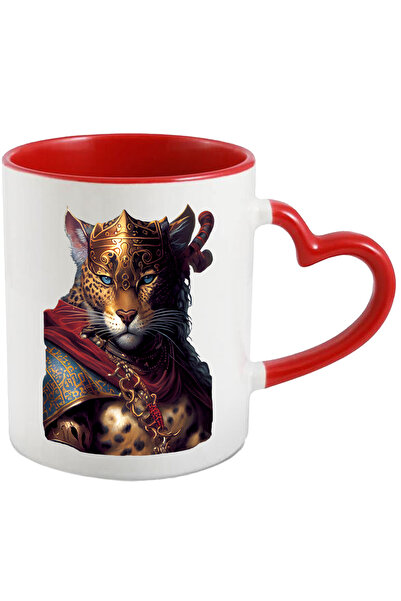 StoryGift Romania Cana Cu Leopard, Luptator, Armura, Aur, Multicolor 330 Ml, ...