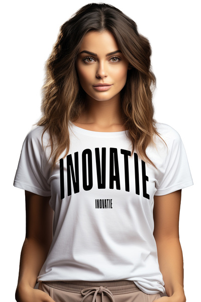 StoryGift Romania Tricou Femei Cuvantul Inovatie, Motivational, Self Help, In...