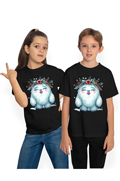 StoryGift Romania Tricou Copii Cu Yeti Care Da Un Pupic, Ilustratie, Aprecier...