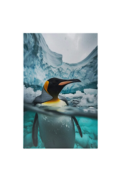 StoryGift Romania Tablou Canvas: Baia Pinguinului Fericire În Mijlocul Îngheț...