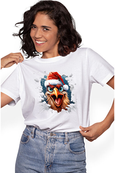 StoryGift Romania Tricou Femei Cu Un Cocos Furios, Caciula De Craciun, Scoate...