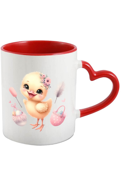 StoryGift Romania Cana Cu O Puicuta | Ilustratie | Oua Vopsite | Flori | Inim...