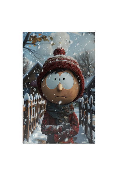 StoryGift Romania Tablou Canvas: Frigul Ce Îl Surprinde Pe Băiețel Afară Hain...