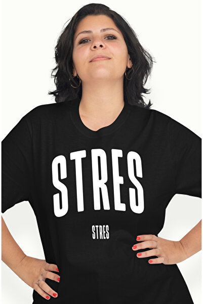 StoryGift Romania Tricou Femei Cuvantul Stres, Motivational, Self Help, Intel...