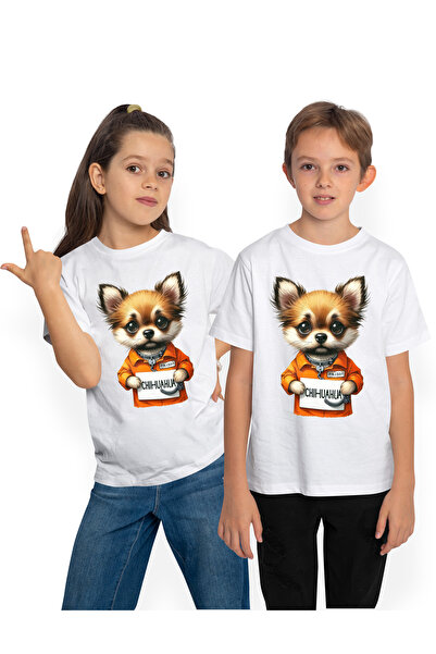 StoryGift Romania Tricou Copii Cu Un Catel Chihuahua La Inchisoare, Ilustrati...