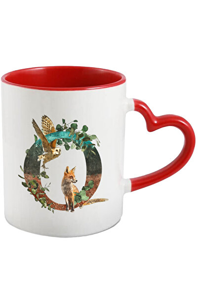 StoryGift Romania Cana Cu Litera, O, Vulpe, Bufnita, Multicolor 330 Ml, Ceram...