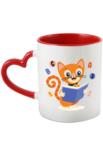 StoryGift Romania Cana Cu Pisica, Litere, Cifre, Carte, Zgarda, Buline, Multi...