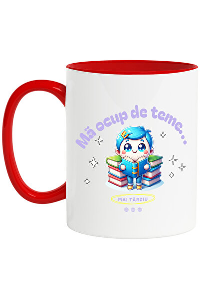 StoryGift Romania Cana Ma Ocup De Teme… Mai Tarziu Copil Scoala, 330ml, Ceram...