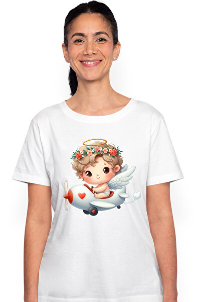 StoryGift Romania Tricou Femei Cu Un Bebelus Care Se Plimba Cu Avionul, Ilust...
