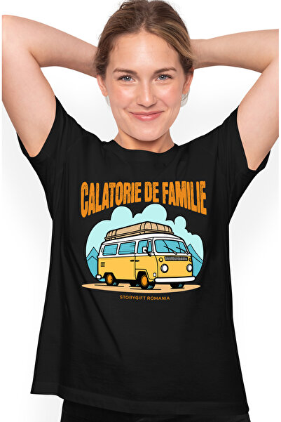 StoryGift Romania Tricou Femei Calatorie De Familie Caravana Aventura Iubire ...
