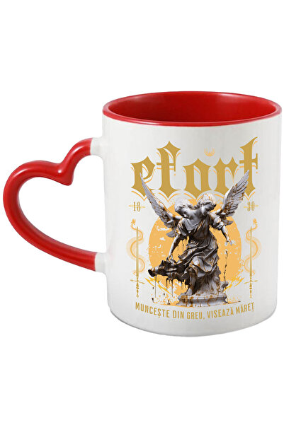 StoryGift Romania Cana Cu Statuie Cu Doua Capete Cu Aripi Text Munceste Din G...