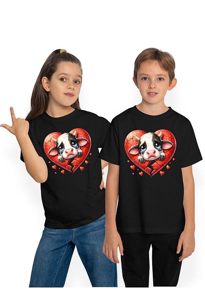 StoryGift Romania Tricou Copii Cu Un Catel Chow Chow Care Sta Intr-o Ceasca, Ilustratie, Vesel, Jucaus, Apre