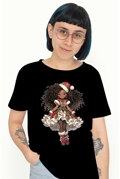 StoryGift Romania Tricou Femei Cu O Fetita Afro Dragalasa, Ilustratie, Caciul...