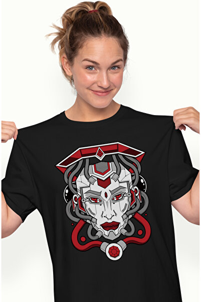 StoryGift Romania Tricou Femei Cu Android, Portret, Cibernetic, Sf, Multicolor Cu Imprimeu Pe Fat Blk_l