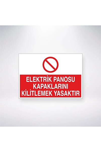 Reysa Tasarım It Is Forbidden to Lock the Power Panel Covers Sticker 20X28 cm