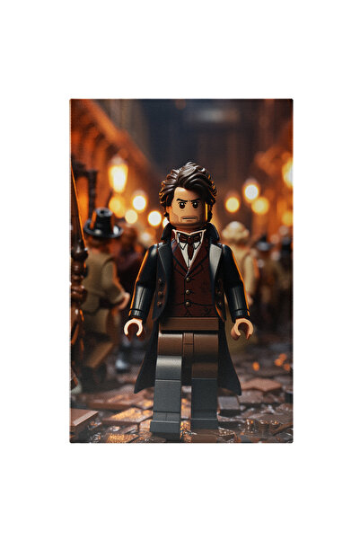 StoryGift Romania Tablou Canvas: Lego Figurina Cu Barba Si Vesta Asortata Cu Papionul Se Plimba Prin Multime Pic