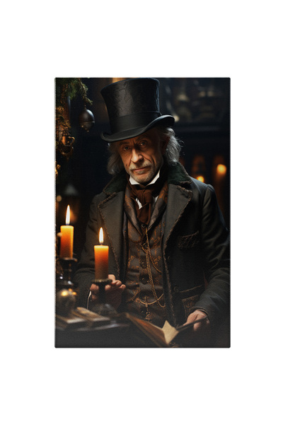 StoryGift Romania Tablou Canvas: Portret Barbat Batran In Costum Negru Cravat...