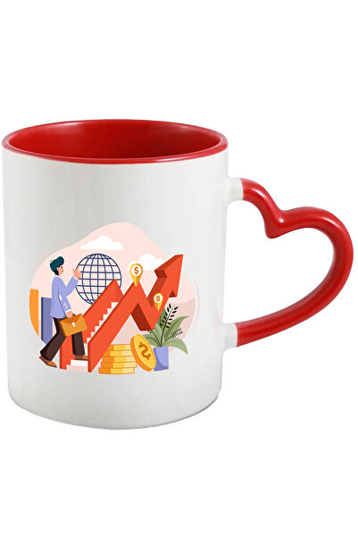 StoryGift Romania Cana Cu Scari, Servieta, Monede, Nori, Multicolor 330 Ml, C...