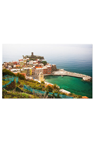 StoryGift Romania Tablou Canvas Cladiri In Vernazza, Italia Arhitectura, Coas...