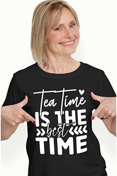 StoryGift Romania Tricou Femei Pentru Consumatorii De Ceaiuri Cu Text In Limba Engleza Cu Imprime Blk_l