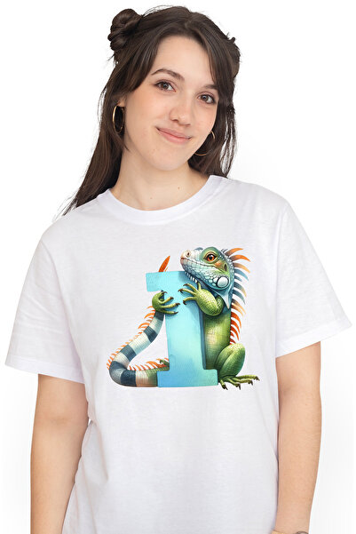 StoryGift Romania Tricou Femei Cu O Soparla Cu Cifra 1, Ilustratie, Pentru Copii, Scoala, Elev, Sc Wht_l